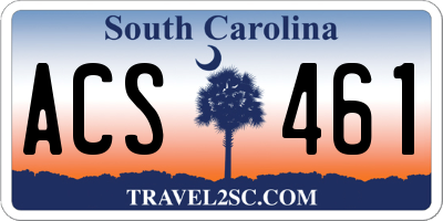 SC license plate ACS461