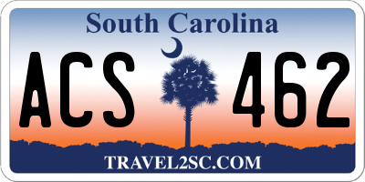 SC license plate ACS462