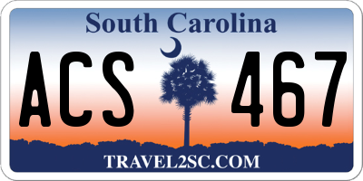 SC license plate ACS467