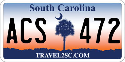 SC license plate ACS472