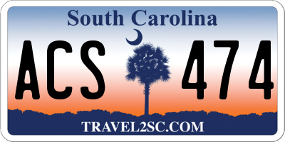 SC license plate ACS474