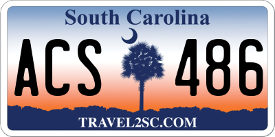 SC license plate ACS486