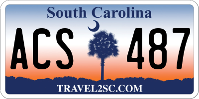SC license plate ACS487