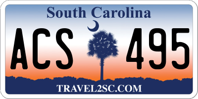 SC license plate ACS495
