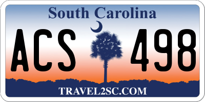 SC license plate ACS498