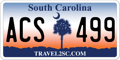 SC license plate ACS499