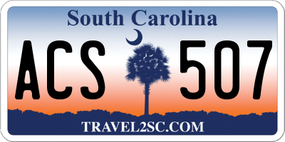 SC license plate ACS507