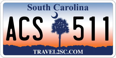SC license plate ACS511