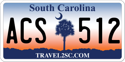 SC license plate ACS512