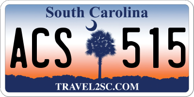 SC license plate ACS515