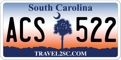 SC license plate ACS522