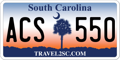SC license plate ACS550