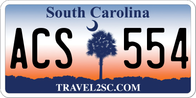 SC license plate ACS554