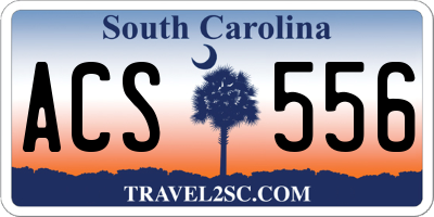 SC license plate ACS556