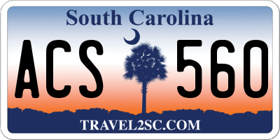 SC license plate ACS560