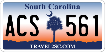 SC license plate ACS561