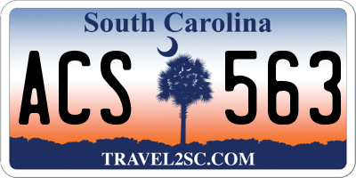 SC license plate ACS563