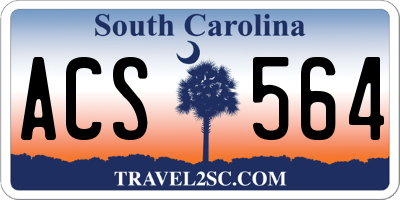 SC license plate ACS564