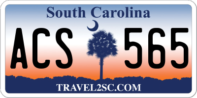 SC license plate ACS565