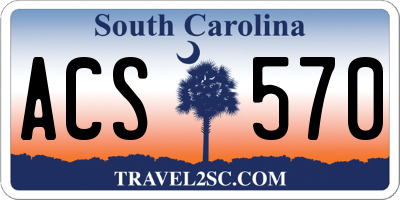 SC license plate ACS570