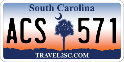 SC license plate ACS571