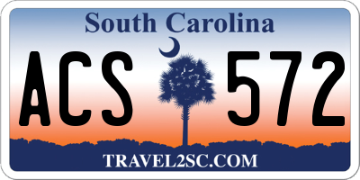 SC license plate ACS572
