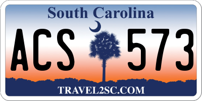 SC license plate ACS573
