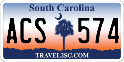 SC license plate ACS574