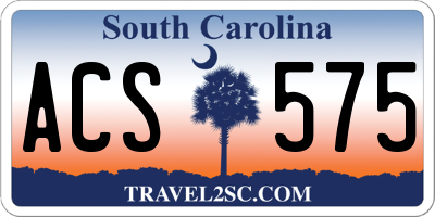SC license plate ACS575