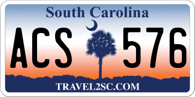 SC license plate ACS576