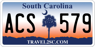 SC license plate ACS579