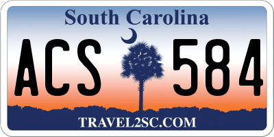 SC license plate ACS584
