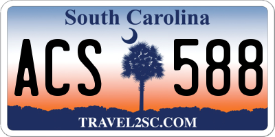 SC license plate ACS588