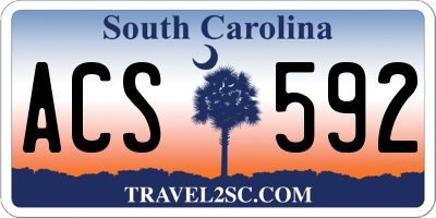SC license plate ACS592