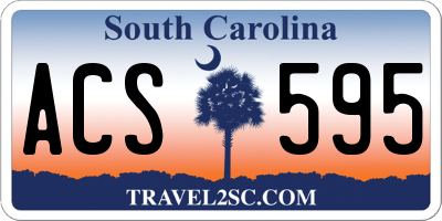 SC license plate ACS595