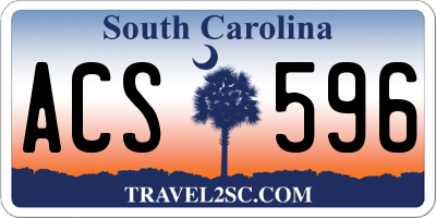 SC license plate ACS596
