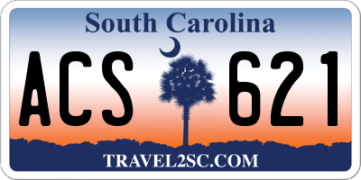 SC license plate ACS621