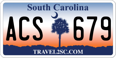 SC license plate ACS679