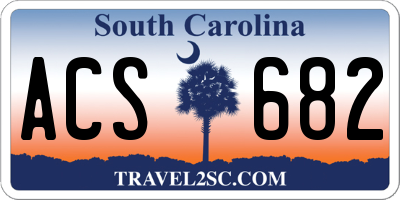 SC license plate ACS682