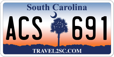 SC license plate ACS691