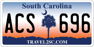 SC license plate ACS696