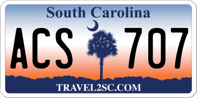 SC license plate ACS707