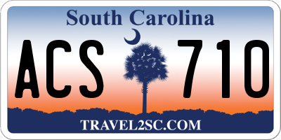 SC license plate ACS710