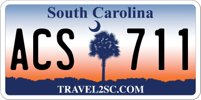 SC license plate ACS711