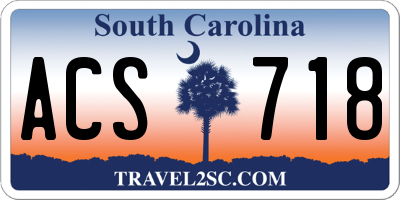 SC license plate ACS718