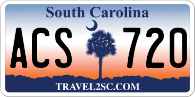 SC license plate ACS720