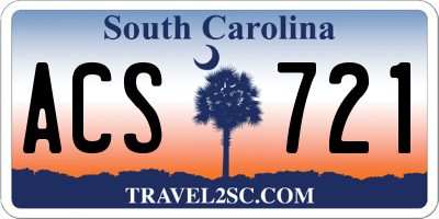 SC license plate ACS721