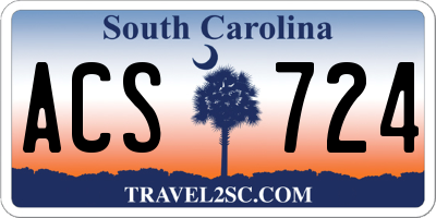 SC license plate ACS724