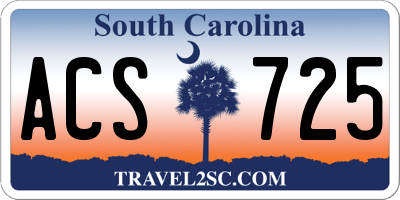 SC license plate ACS725