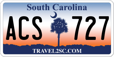 SC license plate ACS727